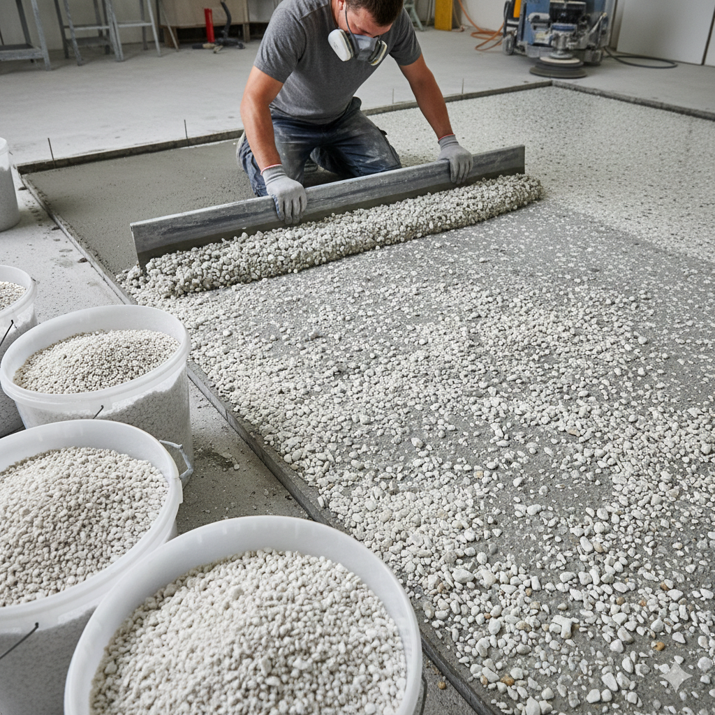 Dolomite grains for Terrazzo flooring